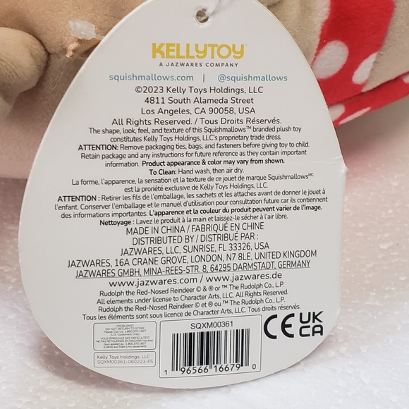 Squishmallows Plush Rudolf Red Nosed Clarice Reindeer Christmas 8" NEW - Picture 8 of 9